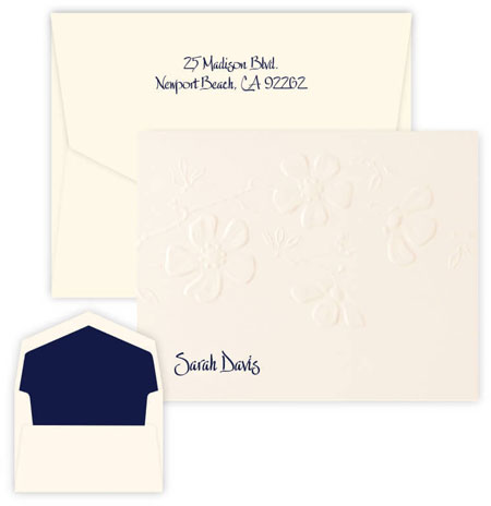 Blossom Thermography Printed Note Cards by Embossed Graphics Blossom Thermography Printed Note Cards by Embossed Graphics