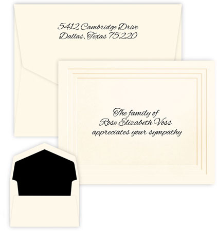 Yorkshire Thermography Sympathy Notes by Embossed Graphics