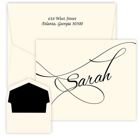 Montevideo Thermography Printed Note Cards by Embossed Graphics Montevideo Thermography Printed Note Cards by Embossed Graphics