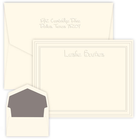 Constance Blind Embossed Correspondence Cards by Embossed Graphics Constance Blind Embossed Correspondence Cards by Embossed Graphics