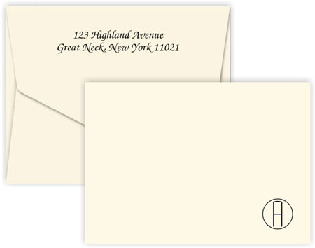 Provinical Monogram Correspondence Cards by Embossed Graphics