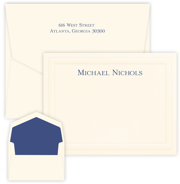 Almond Correspondence Cards by Embossed Graphics More Than Paper