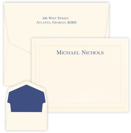 Almond Correspondence Cards by Embossed Graphics
