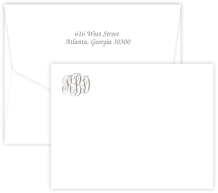 Cyprus Monogram Correspondence Cards by Embossed Graphics More Than Paper