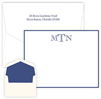 Altamira Monogram Correspondence Cards by Embossed Graphics
