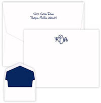 Sydney Monogram Correspondence Cards by Embossed Graphics