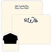 Anthony Monogram Correspondence Cards by Embossed Graphics
