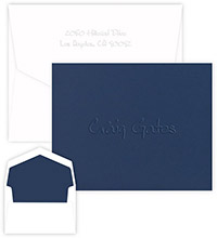 Anthony Monogram Navy Embossed Note Cards by Embossed Graphics