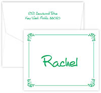 Green Leaf Folded Note Cards by Embossed Graphics