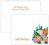 Belle Fleurs Folded Note Cards by Embossed Graphics