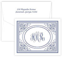 Royalty Monogram Folded Note Cards by Embossed Graphics