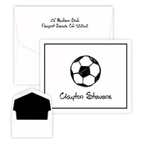 Sport Thermography Printed Note Cards by Embossed Graphics