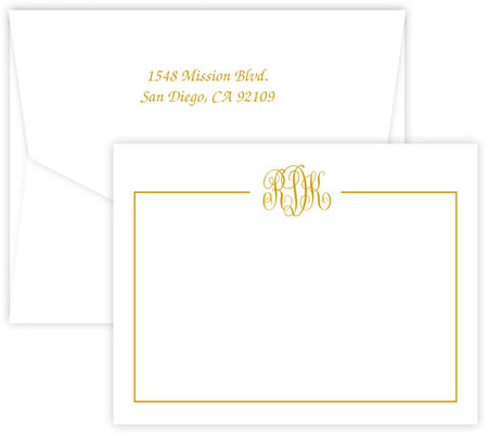 Triumph Monogram Correspondence Cards by Embossed Graphics Triumph Monogram Correspondence Cards by Embossed Graphics