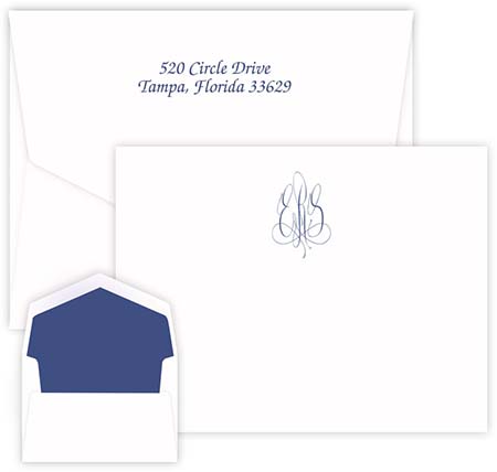 Roberta Monogram Correspondence Cards by Embossed Graphics Roberta Monogram Correspondence Cards by Embossed Graphics