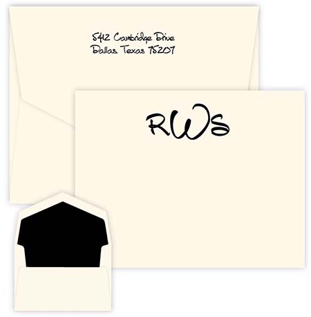 Anthony Monogram Correspondence Cards by Embossed Graphics Anthony Monogram Correspondence Cards by Embossed Graphics