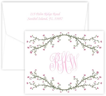 Floral Blossom Folded Note Cards by Embossed Graphics Floral Blossom Folded Note Cards by Embossed Graphics