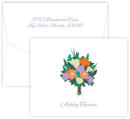 Fleurs de Soleil Folded Note Cards by Embossed Graphics
