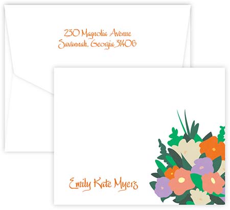 Belle Fleurs Folded Note Cards by Embossed Graphics