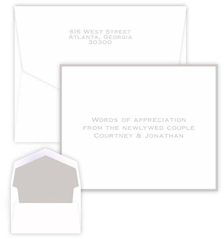 Silver Silhouette Thermography Printed Note Cards by Embossed Graphics Silver Silhouette Thermography Printed Note Cards by Embossed Graphics