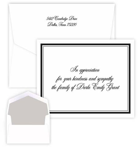 Chestnut Thermography Sympathy Notes by Embossed Graphics