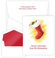 Christmas Stocking Note Cards by Embossed Graphics