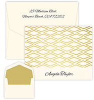Infinity Thermography Printed Note Cards with Foil by Embossed Graphics