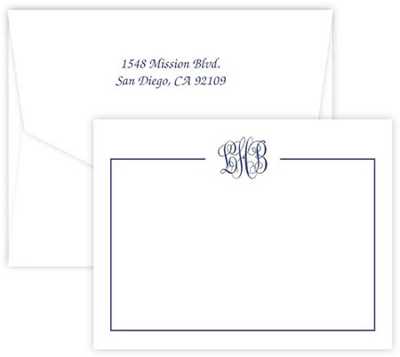 Triumph Monogram Correspondence Cards by Embossed Graphics Triumph Monogram Correspondence Cards by Embossed Graphics