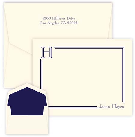 South Hampton Initial Correspondence Cards by Embossed Graphics
