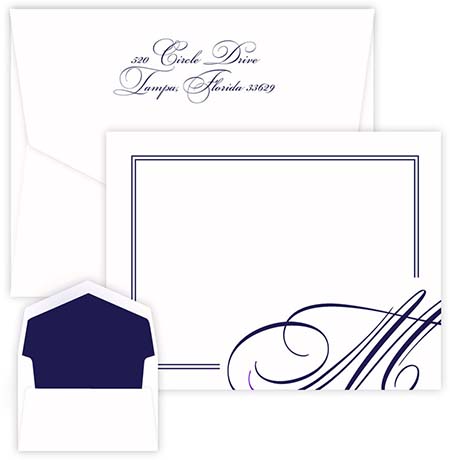 Verona Initial Correspondence Cards by Embossed Graphics Verona Initial Correspondence Cards by Embossed Graphics
