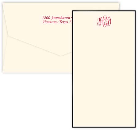 Classic Monogram Chesapeake Correspondence Cards by Embossed Graphics Classic Monogram Chesapeake Correspondence Cards by Embossed Graphics