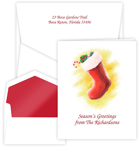 Christmas Stocking Note Cards by Embossed Graphics