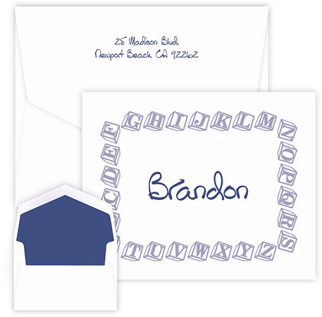 Alphabet Blocks Note Cards by Embossed Graphics Alphabet Blocks Note Cards by Embossed Graphics