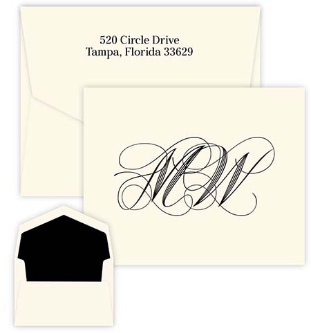 Banbury Duogram Note Cards by Embossed Graphics Banbury Duogram Note Cards by Embossed Graphics