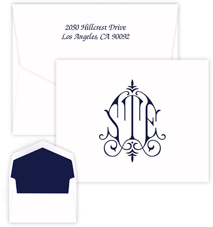 Whitlock Monogram Note Cards by Embossed Graphics Whitlock Monogram Note Cards by Embossed Graphics