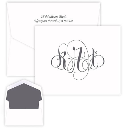 Firenze Monogram Note Cards by Embossed Graphics Firenze Monogram Note Cards by Embossed Graphics