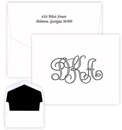 Antique Monogram Note Cards by Embossed Graphics Antique Monogram Note Cards by Embossed Graphics