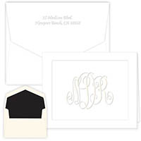 Knightsbridge Monogram Embossed Note Cards by Embossed Graphics