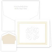 Coventry Monogram Embossed Note Cards by Embossed Graphics