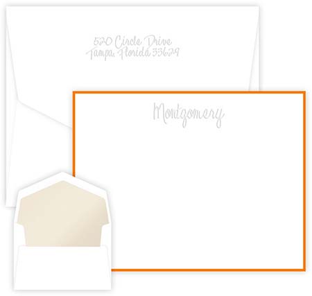 Sally Script Embossed Correspondence Cards by Embossed Graphics