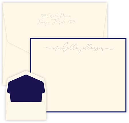 Luna Embossed Correspondence Cards by Embossed Graphics