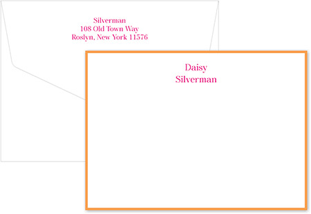 Director Correspondence Cards by Embossed Graphics (Orange Border)