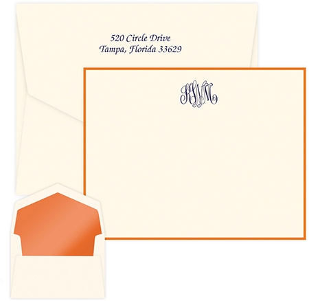 Classic Monogram Correspondence Cards by Embossed Graphics