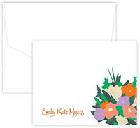 Belle Fleurs Folded Note Cards by Embossed Graphics
