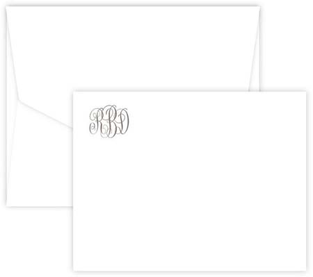 Cyprus Monogram Correspondence Cards by Embossed Graphics