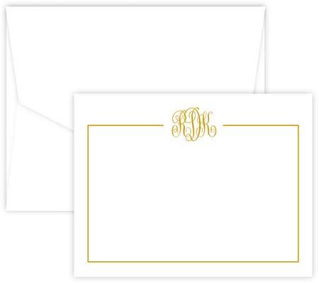 Triumph Monogram Correspondence Cards by Embossed Graphics