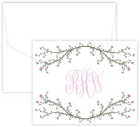 Floral Blossom Folded Note Cards by Embossed Graphics