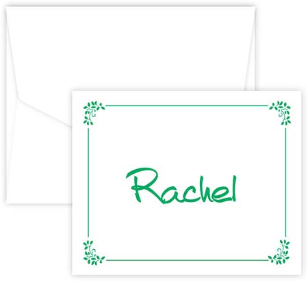 Green Leaf Folded Note Cards by Embossed Graphics Green Leaf Folded Note Cards by Embossed Graphics