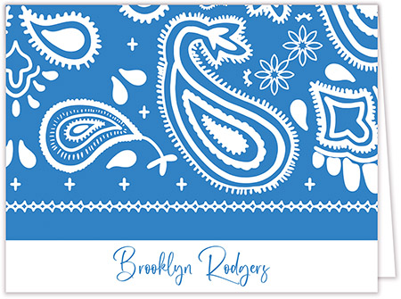 Stationery/Thank You Notes - Paisley Bandana (Folded) | Flower & Vine