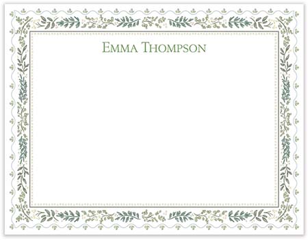 Stationery/Thank You Notes - Botanical Layer Border | Flower & Vine