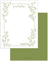 Stationery/Thank You Notes - Floral Linework | Flower & Vine